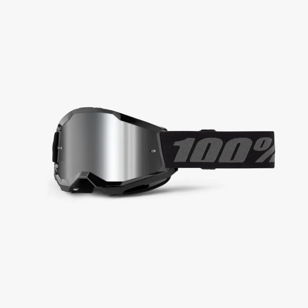 100% Strata 2 Goggle - Mirror Lens 2024 - Liquid-Life #Wähle Deine Farbe_Black