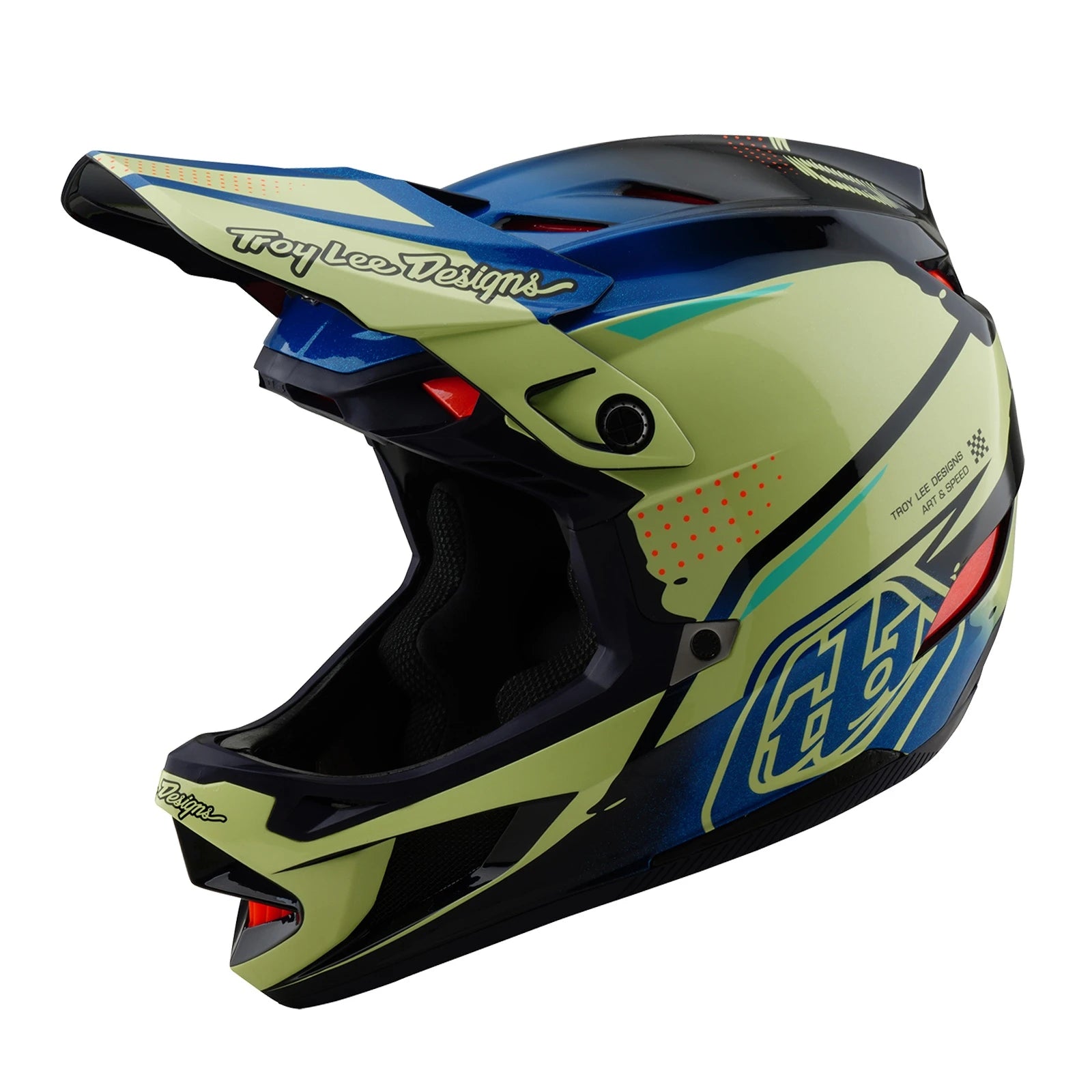 Troy Lee Designs D4 Carbon MIPS Helm Drip - Liquid-Life #Wähle Deine Farbe_glo yellow