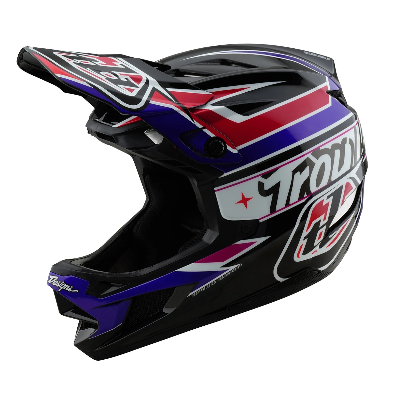 Troy Lee Designs D4 Polyacrylite MIPS Helm Linear - Liquid-Life #Wähle Deine Farbe_black