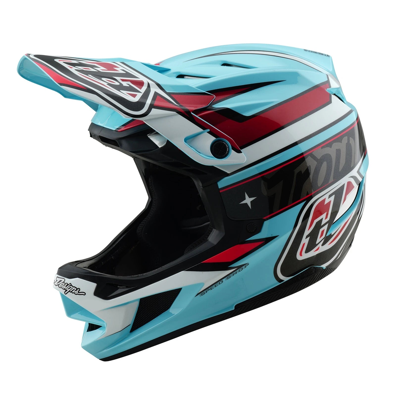 Troy Lee Designs D4 Polyacrylite MIPS Helm Linear - Liquid-Life #Wähle Deine Farbe_blue