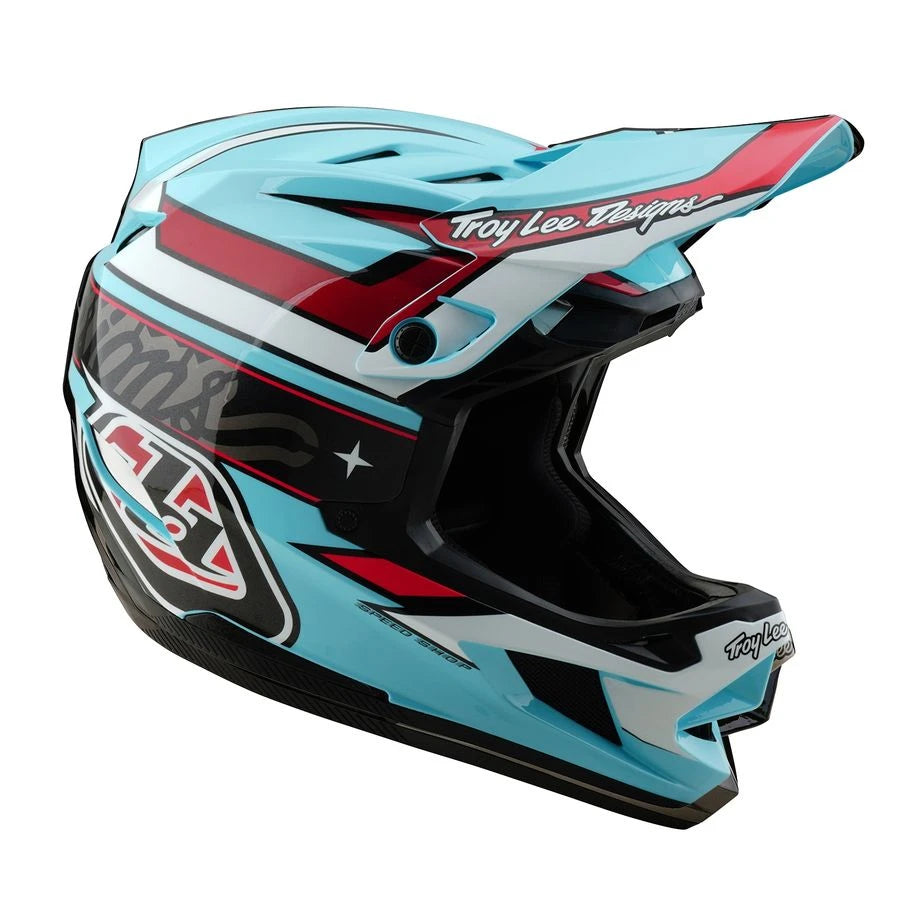 Troy Lee Designs D4 Polyacrylite MIPS Helm Linear - Liquid-Life #Wähle Deine Farbe_blue