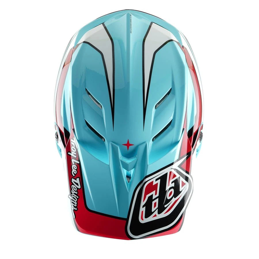 Troy Lee Designs D4 Polyacrylite MIPS Helm Linear - Liquid-Life #Wähle Deine Farbe_blue