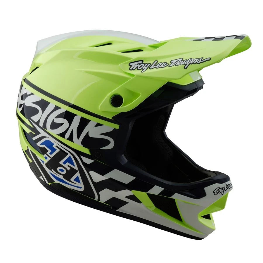 Troy Lee Designs D4 Polyacrylite MIPS Helm - Liquid-Life #Wähle Deine Farbe_navy/ glo yellow