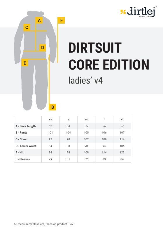 dirtlej dirtsuit core edition ladies V4.0