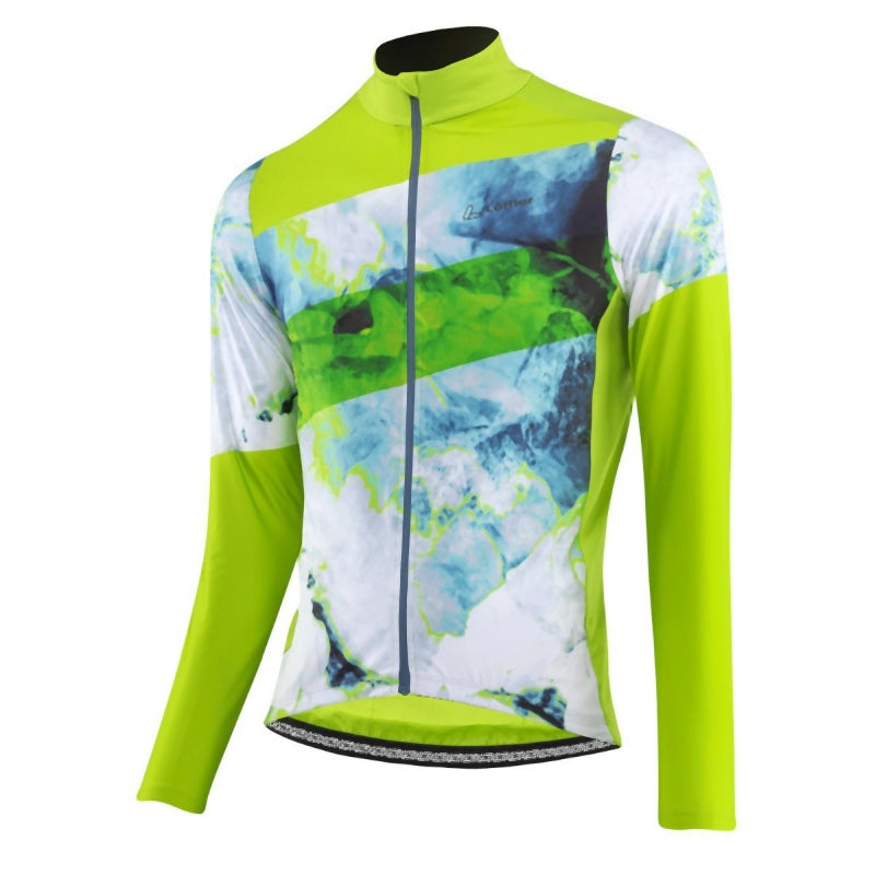 Loeffler M Bike L/S Jersey Floes - Liquid-Life #Wähle Deine Farbe_Light Green