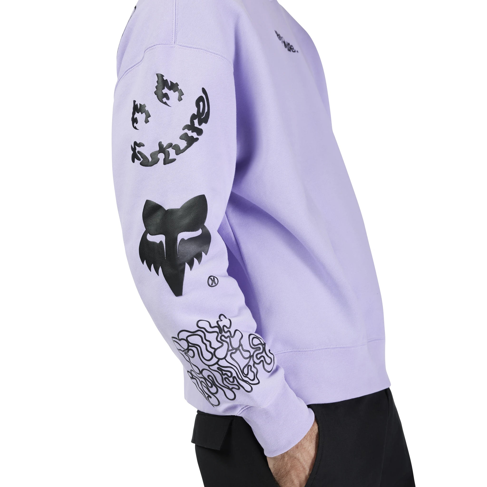 Fox Hello Future Oversized Flc Crew - Liquid-Life #Wähle Deine Farbe_Lilac