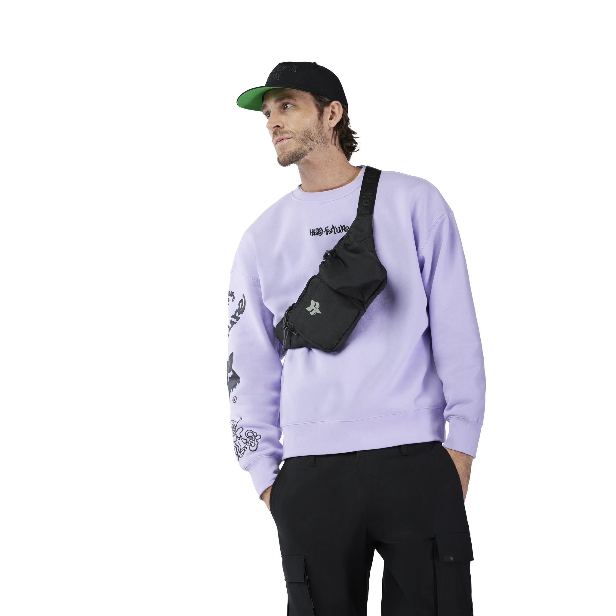 Fox Hello Future Oversized Flc Crew - Liquid-Life #Wähle Deine Farbe_Lilac