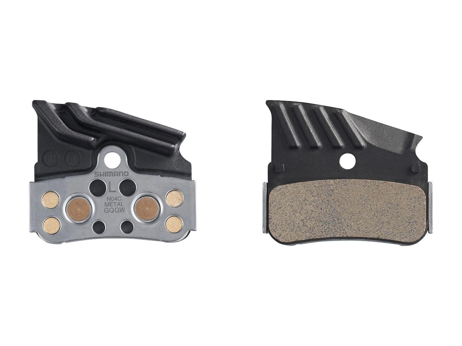 Shimano disc brake pad N04C metal with cooling fins