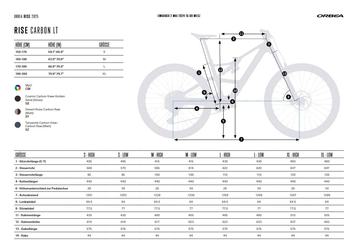 Orbea RISE LT M-TEAM 420W Desert Rose - Carbon Raw 2025