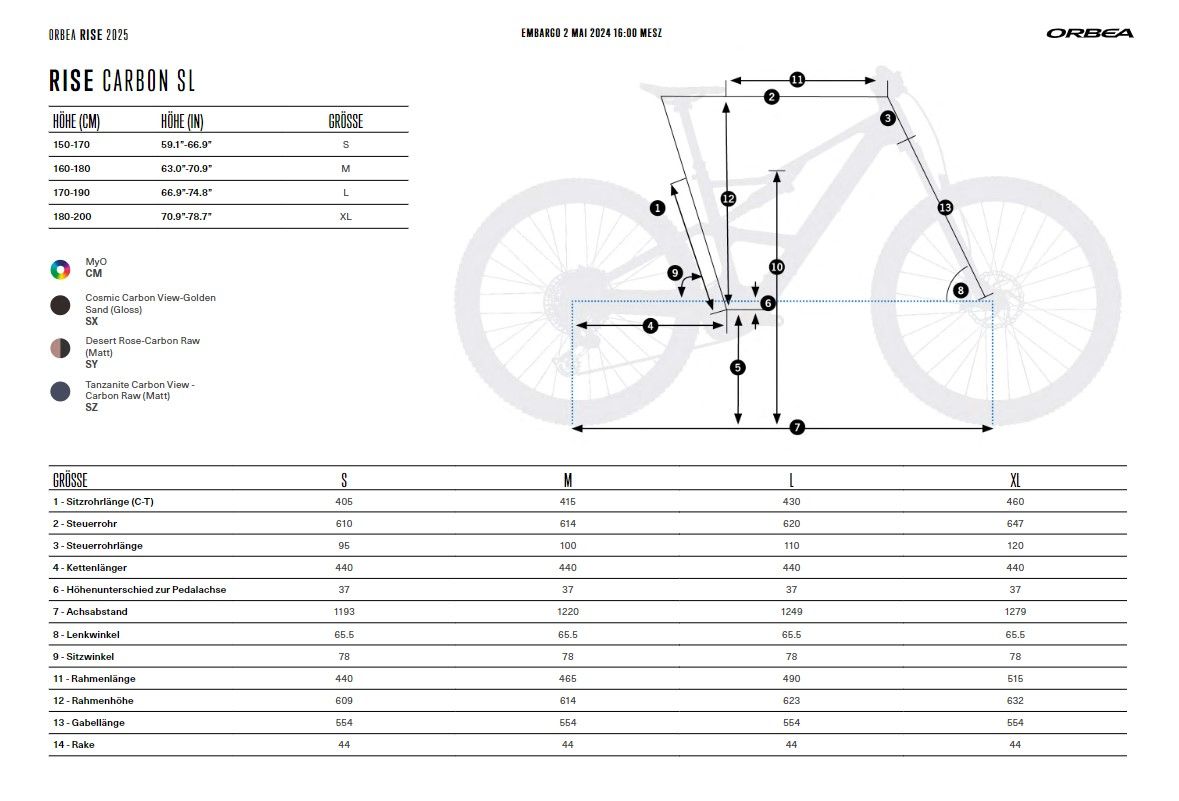 Orbea RISE SL M-LTD 420W Cosmic Carbon View - Golden Sand 2025