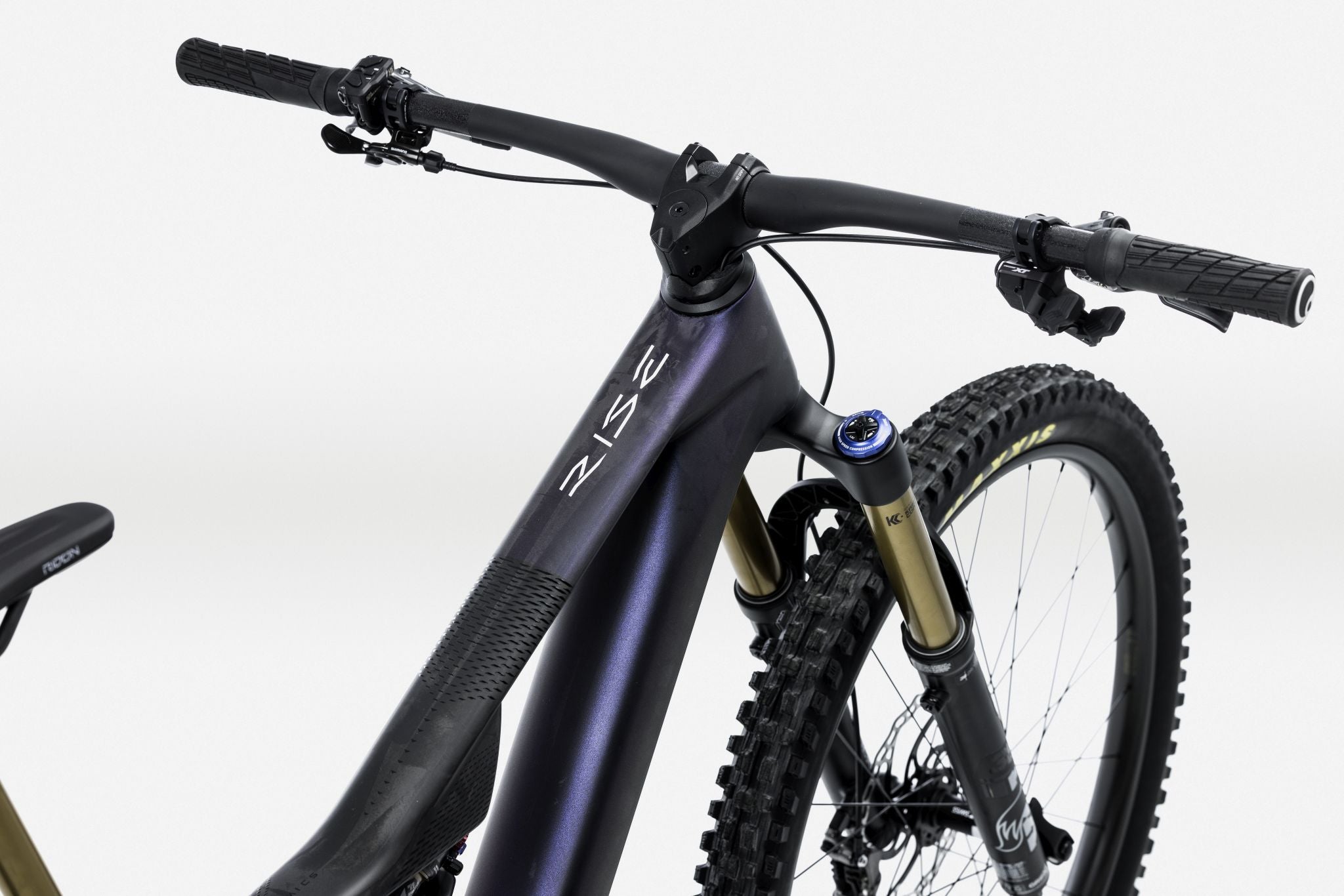 Orbea RISE LT M-TEAM 420W Tanzanite Carbon View - Carbon Raw 2025