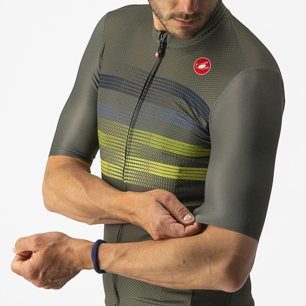 Castelli Endurance Pro Jersey - Liquid-Life #Wähle Deine Farbe_Military Green/Blue-Sulphur