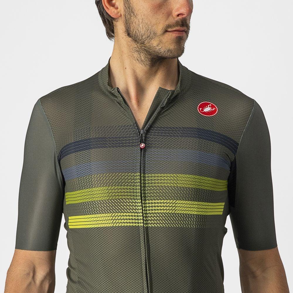 Castelli Endurance Pro Jersey - Liquid-Life #Wähle Deine Farbe_Military Green/Blue-Sulphur