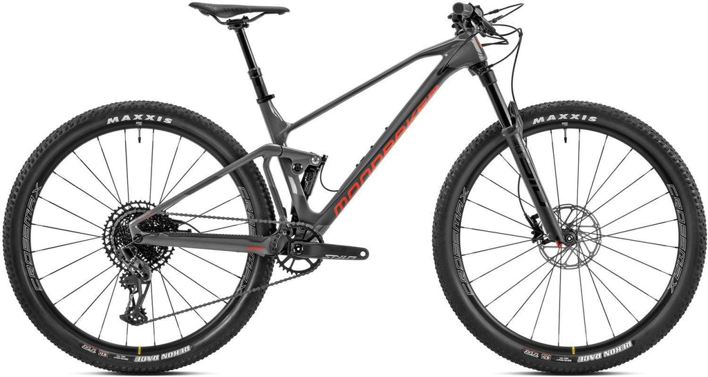 Mondraker F-Podium Carbon DC Gloss Nimbus Grey / Matte Carbon / Flame Red 2023 - Liquid-Life