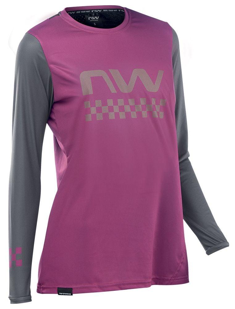 Northwave Edge Woman Jersey Long Sleeve - Liquid-Life #Wähle Deine Farbe_Plum/Dark Grey