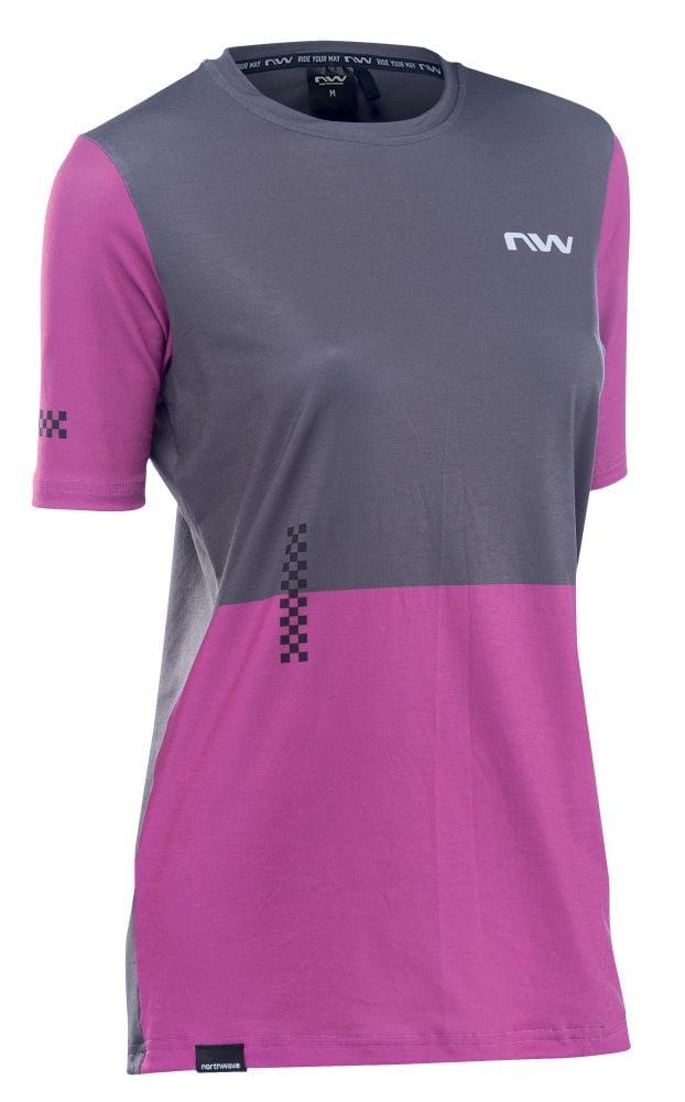 Northwave Xtrail 2 Woman Jersey Short Sleeve - Liquid-Life #Wähle Deine Farbe_Dark Grey/Pink