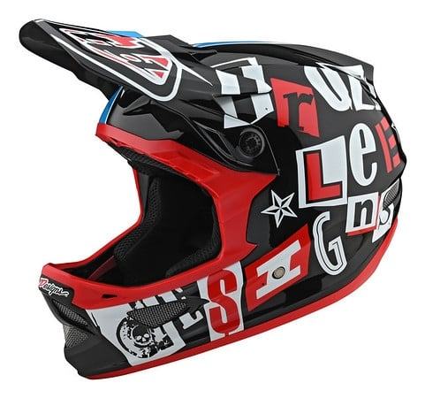 Troy Lee Designs D3 Fiberlite Helmet Anarchy - Liquid-Life #Wähle Deine Farbe_Black