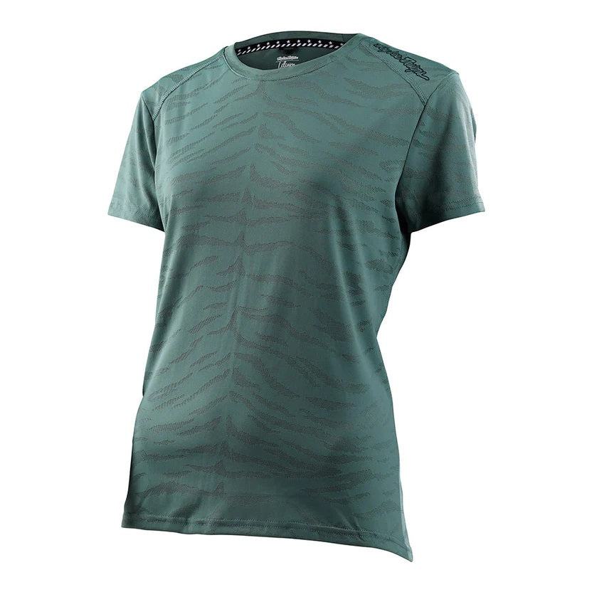 Troy Lee Designs Womens Lilium SS Jersey Tiger Jacquard - Liquid-Life #Wähle Deine Farbe_Steel Green