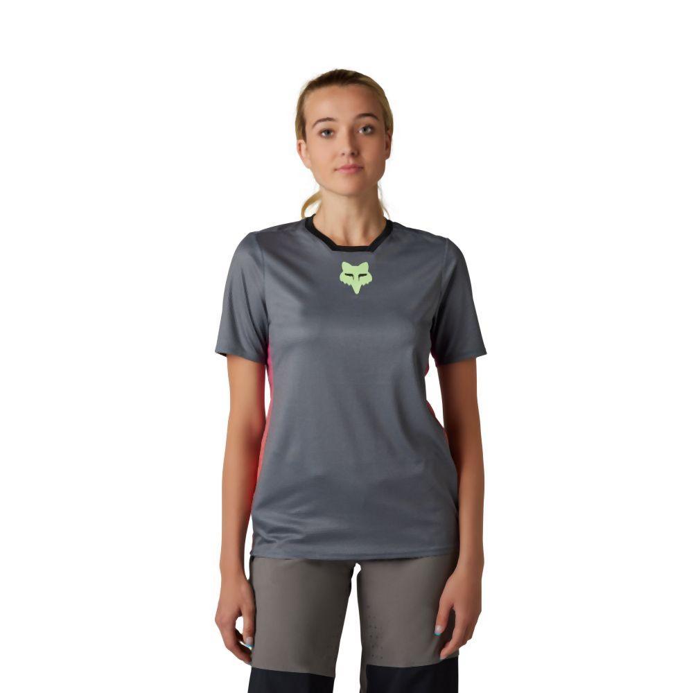 Fox W Defend Race SS Jersey 2023 - Liquid-Life #Wähle Deine Farbe_Pewter